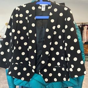 Polka dot blazer